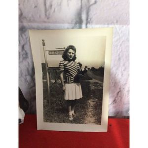 Vintage Pin Up Photo Pretty Girl 1950’s Saddle Shoe Girl B&W Photo Snapshot 5” x